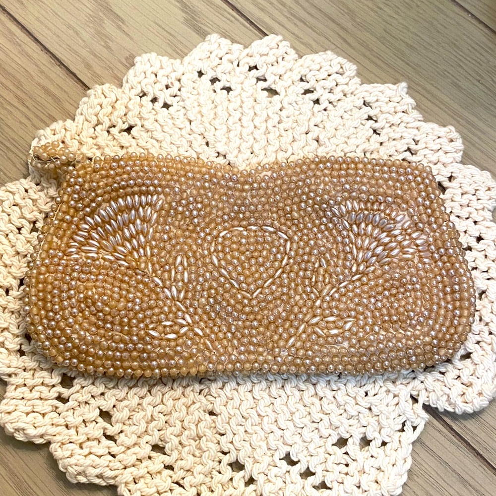 Vintage Seed Pearl Mini Clutch